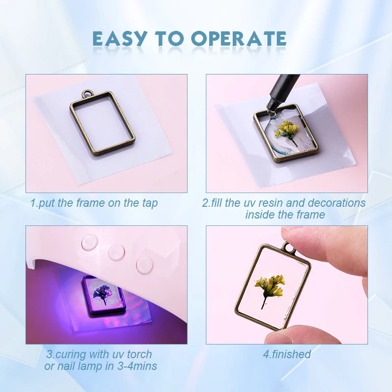 100g/250g Clear UV Resin Hard Type – One-Minute Fast Curing Epoxy Resin Glue for Casting Molds, Jewelry, Coating & DIY Crafts (UV/Solar Cure)