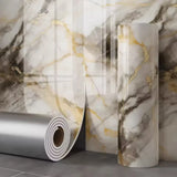 1 roll marble thick foam imitation ceramic tile self-adhesive wallpaper bedroom wallpaper bathroom waterproof wall sticker