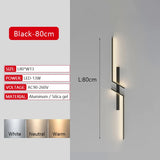 Modern Long Strip LED Wall Lamp – Remote Control Dimmable Wall Light for Living Room, Bedroom, Bedside & Home Interior Decoration
