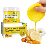 40/50pcs Turmeric Kojic Acid Cleansing Pads Exfoliating Pads Facial Sponges For Cleansing Exfoliating Daily Cleansing Skin Care