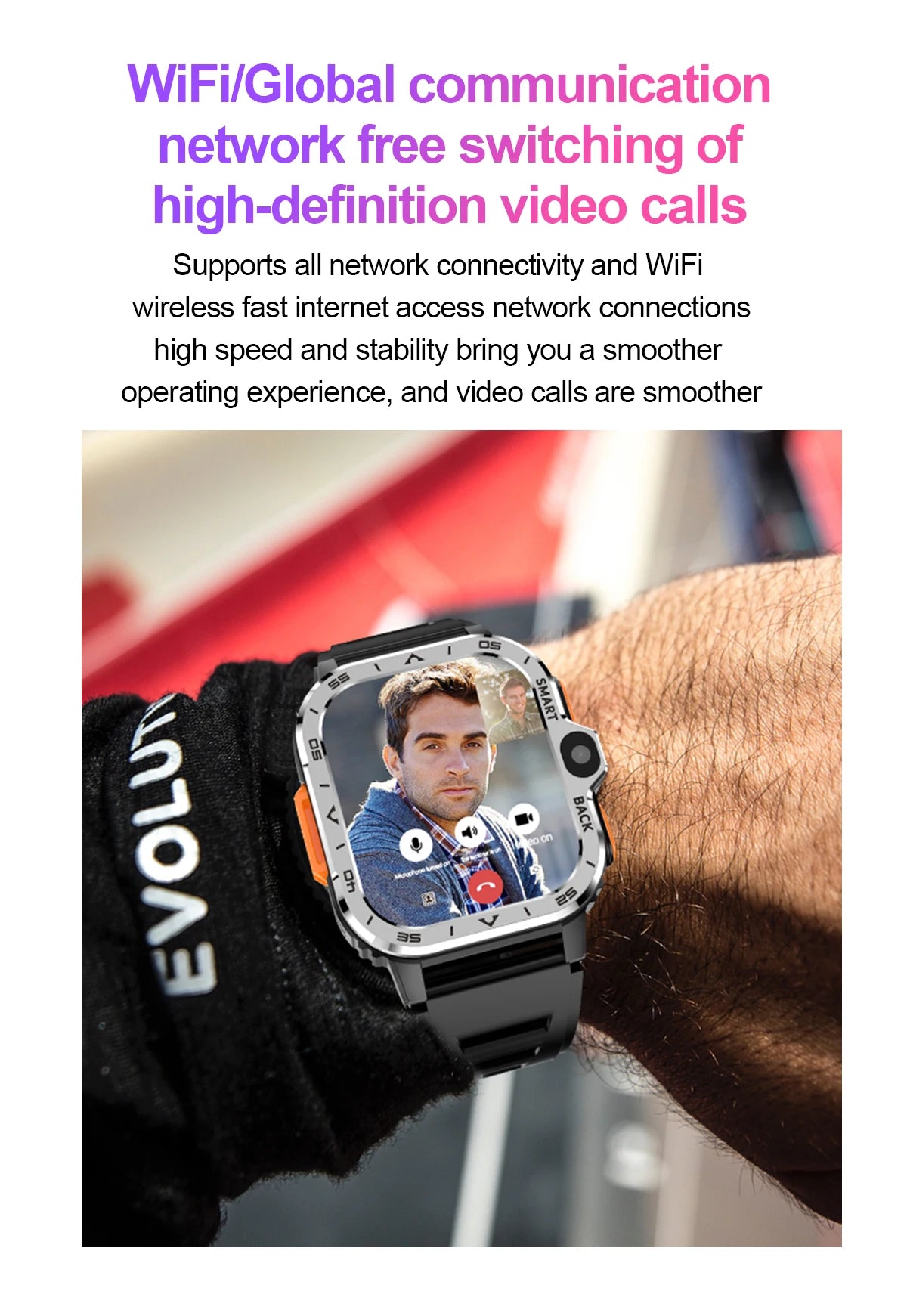 Valdus PGD Android Smart Watch for Men – 4G SIM GPS Smartwatch with Dual HD Cameras, 16GB/64GB Storage, NFC, WiFi & Fast Internet Access