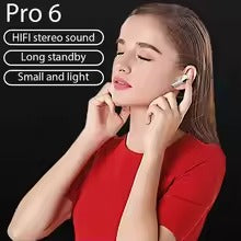 Casque Bluetooth sans fil Air Pro 6 TWS d'origine 5.3 Mini écouteurs avec boîte de chargement pour micro