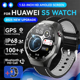 2025 GUHUAVMI GT5 Pro Smart Watch for Men – 1.52” HD AMOLED Display, GPS Motion Tracking, Heart Rate Monitor, Bluetooth Call, IP68 Waterproof Fitness Smartwatch