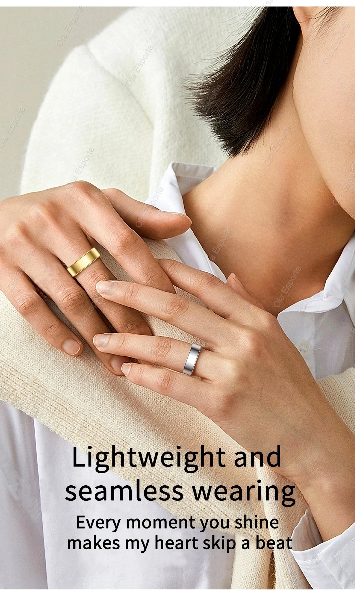 2025 Bluetooth Smart Ring – Heart Rate, Blood Oxygen & Sleep Monitor, Camera Control, 5ATM Waterproof Fitness Smart Ring for Men & Women