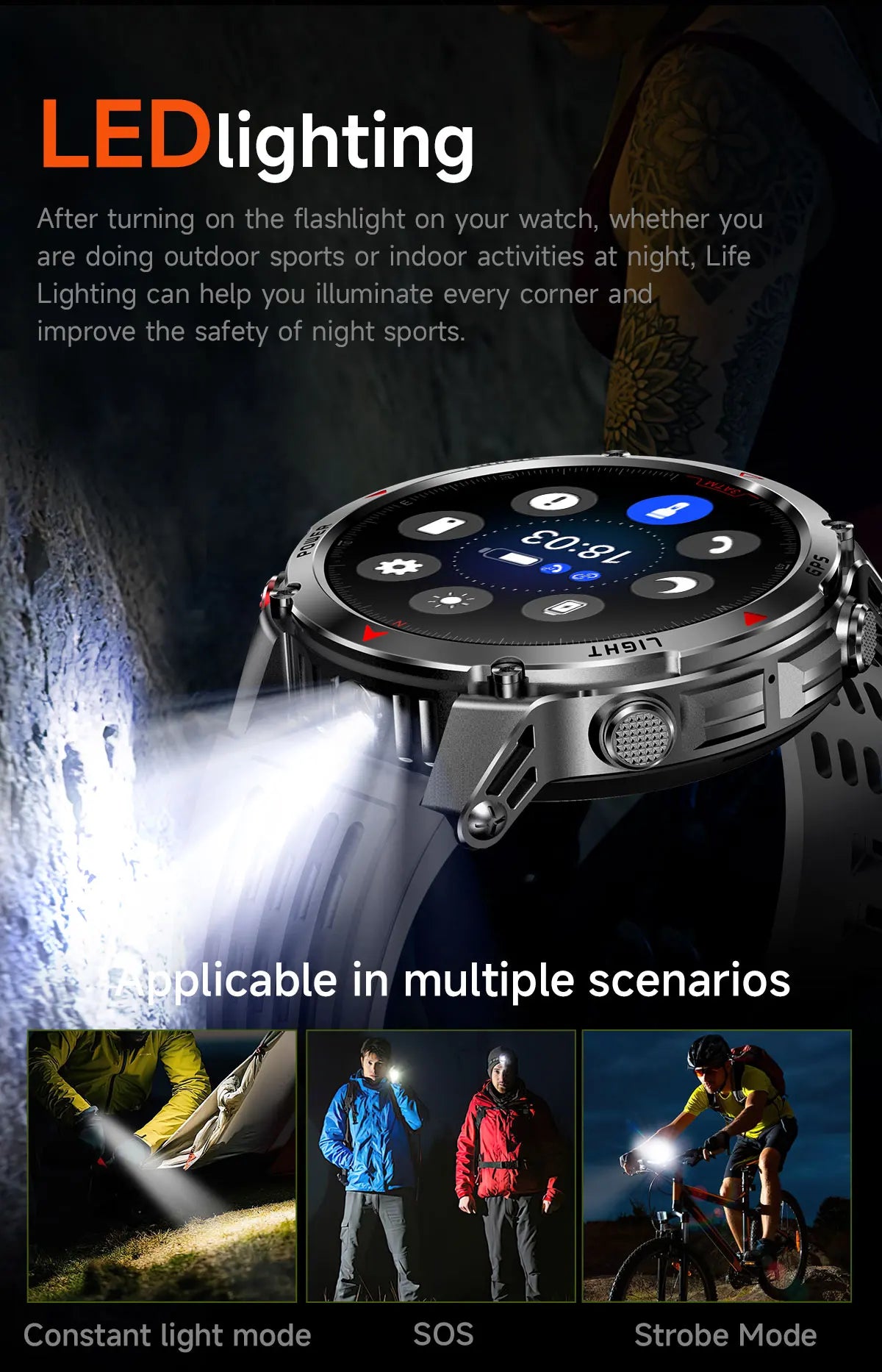 2025 Outdoor Military Smart Watch – Built-in GPS, Compass, Altimeter, Barometer, 3ATM Waterproof Rugged AMOLED Smartwatch with Bluetooth Call