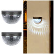 2PCS Solar Wall Lamp, 6LEDs Outdoor Waterproof Solar Light Warm White, for Yard, Garage, Garden, Porch, Fence, Driveway, Railing