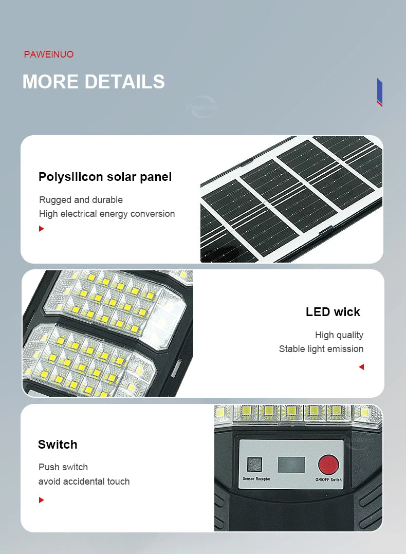 5000000LM Super Bright Outdoor Solar Lamp With Motion Sensor Solarlight Powerful LED Solar Lights Garden Street Courtyard Light