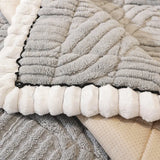 Thicken Plush Sofa Cover Winter Warm Non-slip Straight Couch Cushion Protector Cream Style Couch Slipcovers for Living Room