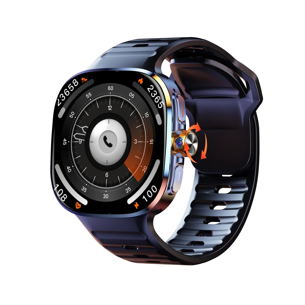 Original M99 5G Android Smartwatch – 2.4” AMOLED Display, 4G/5G SIM Card Support, GPS WiFi, 190° Rotating Camera, Android 10 Smart Watch with Game & Fitness Features