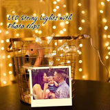 1pc Photo Clip Light String 2/5/10m 20/50/100led 10/30/50Clip Fairy Lights Fairy Lights Bedroom Wall Copper Wire Light String