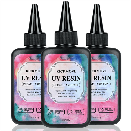 300g Upgraded Clear UV Resin – Hard Type, Crystal Clear Premixed UV Epoxy Resin for Fast Curing, Jewelry Casting, Coating & DIY Craft Projects