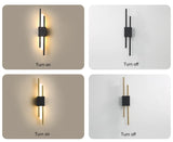LED Bedroom Wall Lamp Wall Sconces Copper Line Pipe Acrylic Lampshade Indoor Lighting for Living Room Corridor Light Fixture