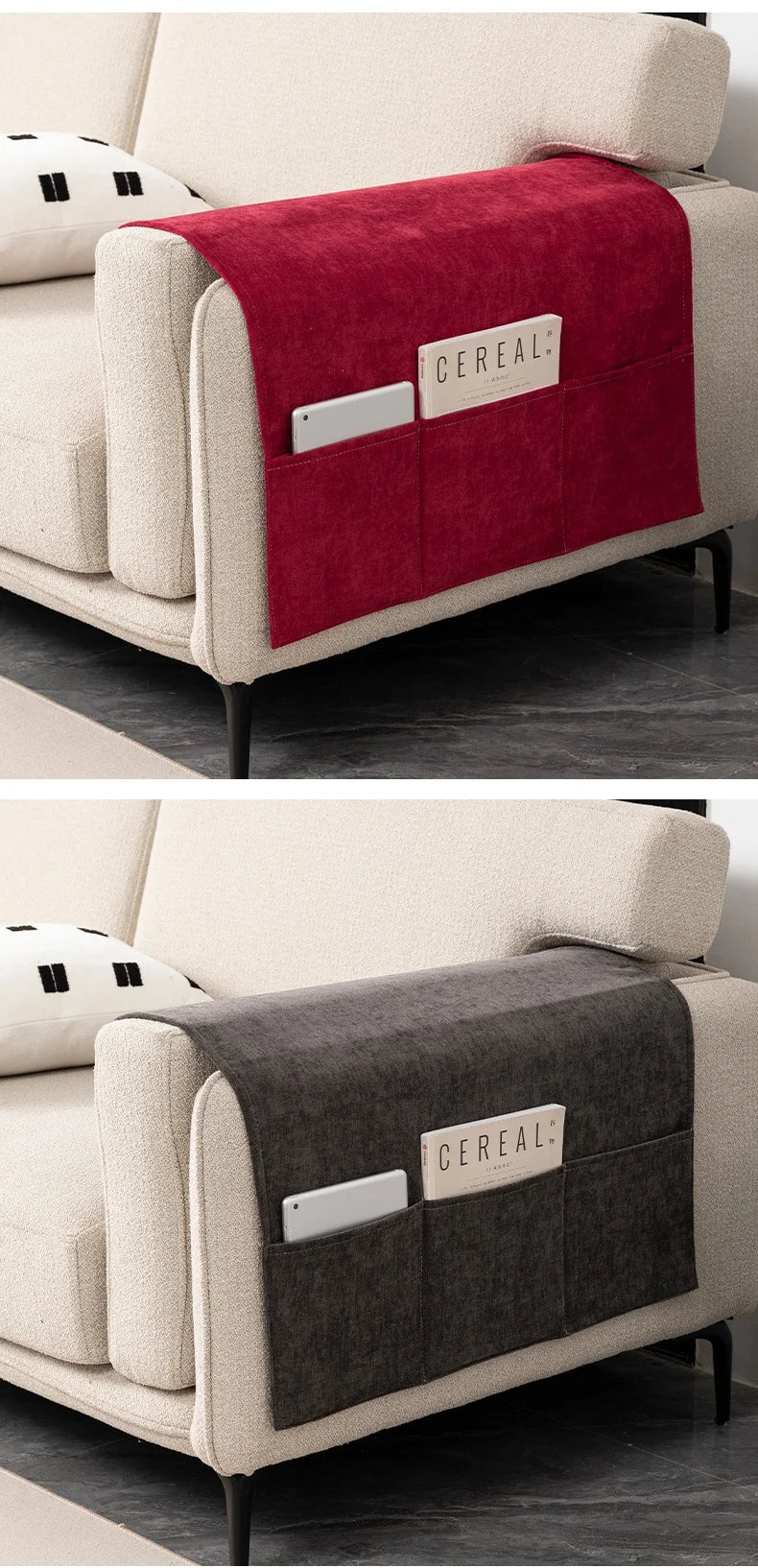 Simple Sofa Armrest Cover Double Sided Wide Dustproof Neoprene Protector Universal Handle Towel Sofa Cover Nordic Sle Pure ...