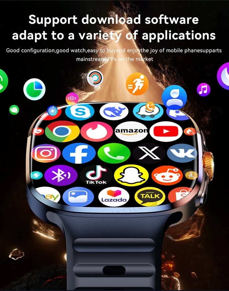 Original M99 5G Android Smartwatch – 2.4” AMOLED Display, 4G/5G SIM Card Support, GPS WiFi, 190° Rotating Camera, Android 10 Smart Watch with Game & Fitness Features