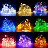 1pc Photo Clip Light String 2/5/10m 20/50/100led 10/30/50Clip Fairy Lights Fairy Lights Bedroom Wall Copper Wire Light String