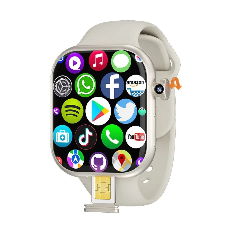 VP29 5G Android Smartwatch – 256GB Storage, 4G/5G LTE SIM, GPS, WiFi, 2.29” 490×580 AMOLED Display, 8MP Rotating Camera Smart Watch