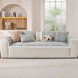 Thicken Plush Sofa Cover Winter Warm Non-slip Straight Couch Cushion Protector Cream Style Couch Slipcovers for Living Room
