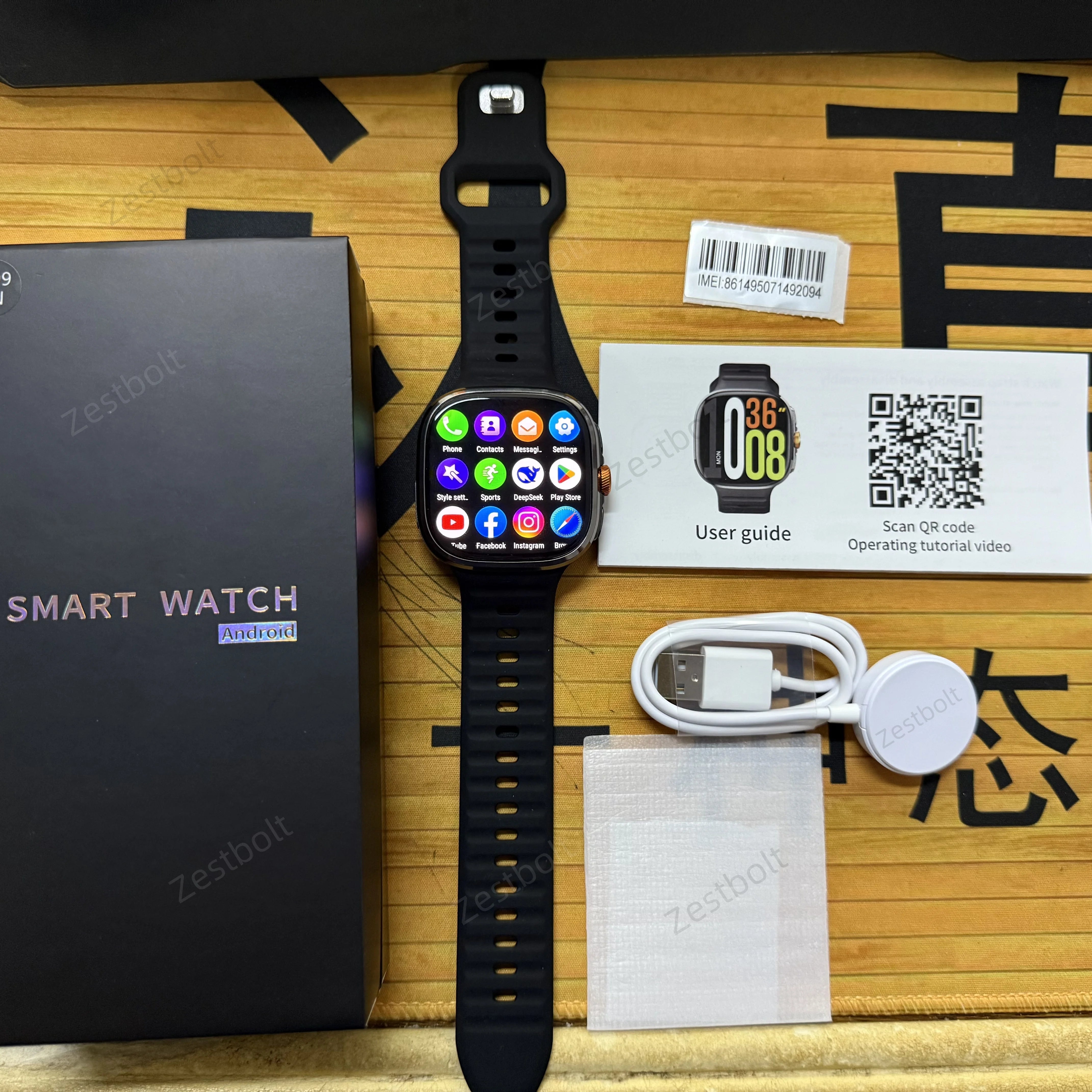 Original M99 5G Android Smartwatch – 2.4” AMOLED Display, 4G/5G SIM Card Support, GPS WiFi, 190° Rotating Camera, Android 10 Smart Watch with Game & Fitness Features