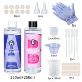 Crystal Clear Epoxy Resin Kit – High Gloss, Bubble-Free Casting & Coating Art Resin for DIY Crafts, Tumblers, Jewelry Making & Wood Projects