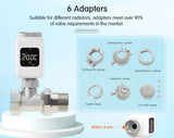 Tuya Smart WiFi Thermostatic Radiator Valve (TRV) – Programmable Temperature Controller with APP Remote Control, Compatible with Alexa & Google Home