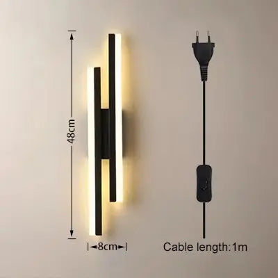 LED Bedroom Wall Lamp Wall Sconces Copper Line Pipe Acrylic Lampshade Indoor Lighting for Living Room Corridor Light Fixture