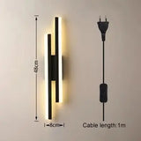 LED Bedroom Wall Lamp Wall Sconces Copper Line Pipe Acrylic Lampshade Indoor Lighting for Living Room Corridor Light Fixture