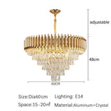 Creative Luxury Crystal Chandelier Rectangular Restaurant Pendant Lights Modern LED Living Room Lamp Lustre Home Elegant Fixture