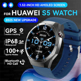 2025 GUHUAVMI GT5 Pro Smart Watch for Men – 1.52” HD AMOLED Display, GPS Motion Tracking, Heart Rate Monitor, Bluetooth Call, IP68 Waterproof Fitness Smartwatch