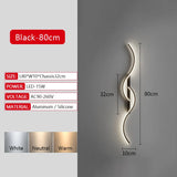 Modern Long Strip LED Wall Lamp – Remote Control Dimmable Wall Light for Living Room, Bedroom, Bedside & Home Interior Decoration