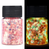 Luminous Glow-in-the-Dark Sequins – Hexagon Epoxy Resin Glitter Pigment for DIY Jewelry, Nail Art, and Silicone Mold Crafts