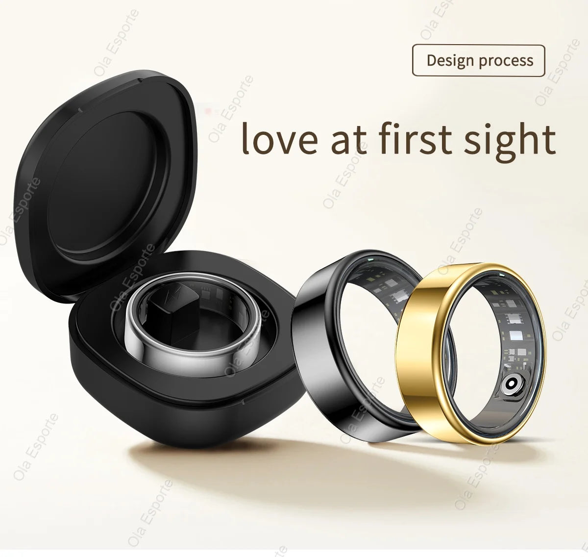 2025 Bluetooth Smart Ring – Heart Rate, Blood Oxygen & Sleep Monitor, Camera Control, 5ATM Waterproof Fitness Smart Ring for Men & Women
