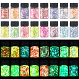 Luminous Glow-in-the-Dark Sequins – Hexagon Epoxy Resin Glitter Pigment for DIY Jewelry, Nail Art, and Silicone Mold Crafts