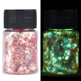 Luminous Glow-in-the-Dark Sequins – Hexagon Epoxy Resin Glitter Pigment for DIY Jewelry, Nail Art, and Silicone Mold Crafts