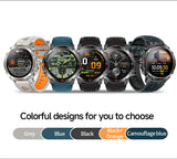 2025 Outdoor Military Smart Watch – Built-in GPS, Compass, Altimeter, Barometer, 3ATM Waterproof Rugged AMOLED Smartwatch with Bluetooth Call