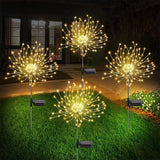 1/2/4Pcs Solar LED Firework Fairy Light Outdoor Garden Decoration Lawn Pathway Light For Patio Yard Party Christmas Wedding