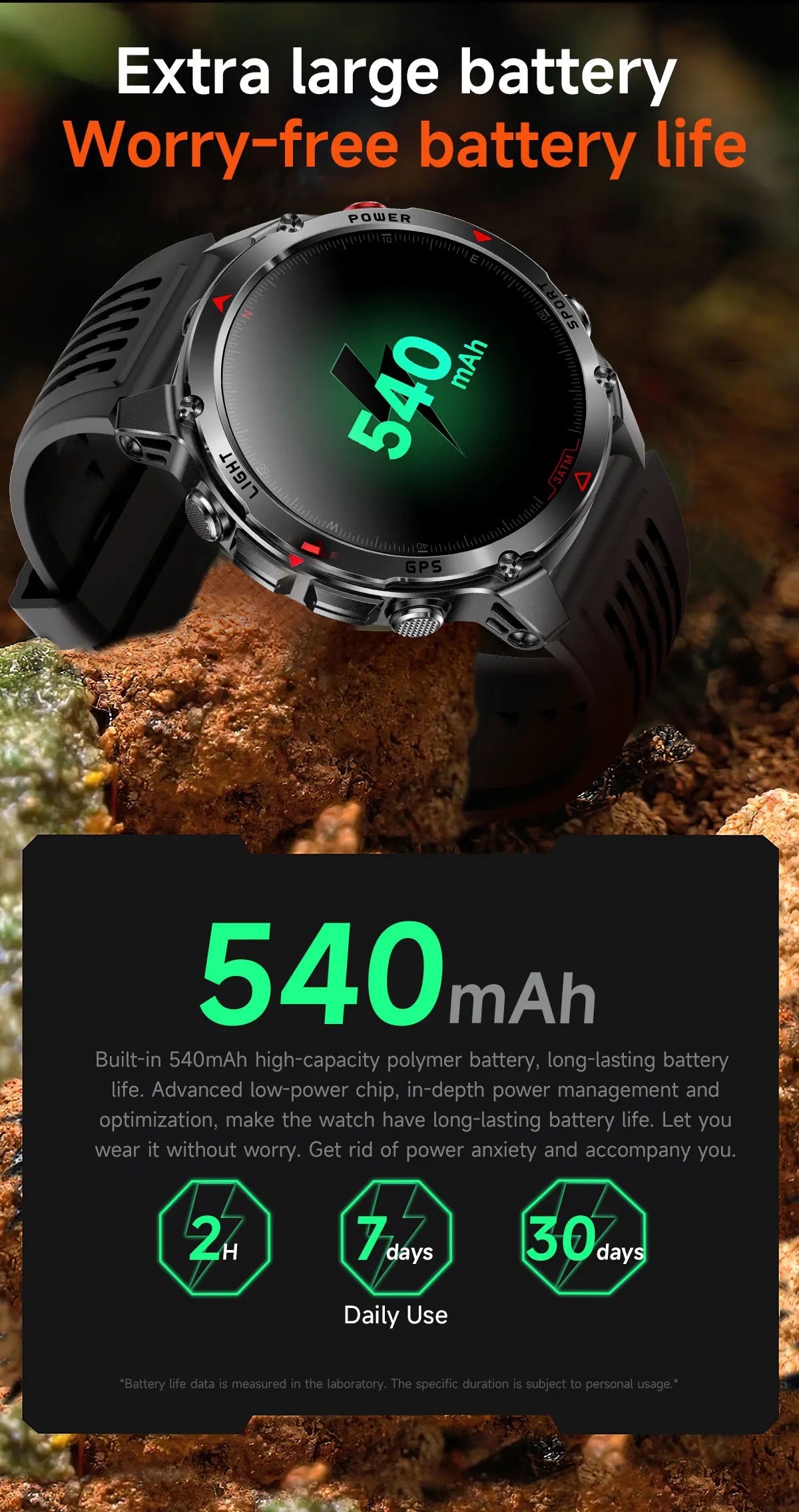 2025 Outdoor Military Smart Watch – Built-in GPS, Compass, Altimeter, Barometer, 3ATM Waterproof Rugged AMOLED Smartwatch with Bluetooth Call