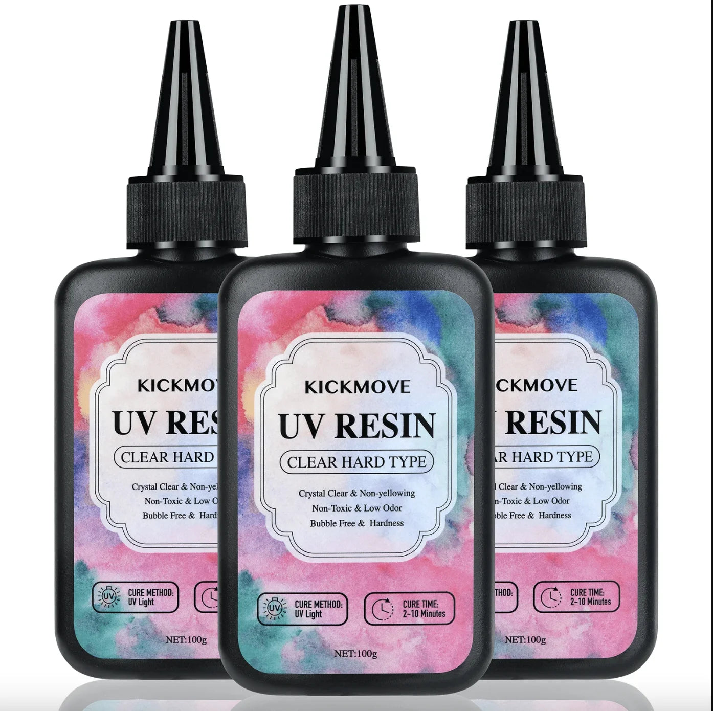 300g Upgraded Clear UV Resin – Hard Type, Crystal Clear Premixed UV Epoxy Resin for Fast Curing, Jewelry Casting, Coating & DIY Craft Projects