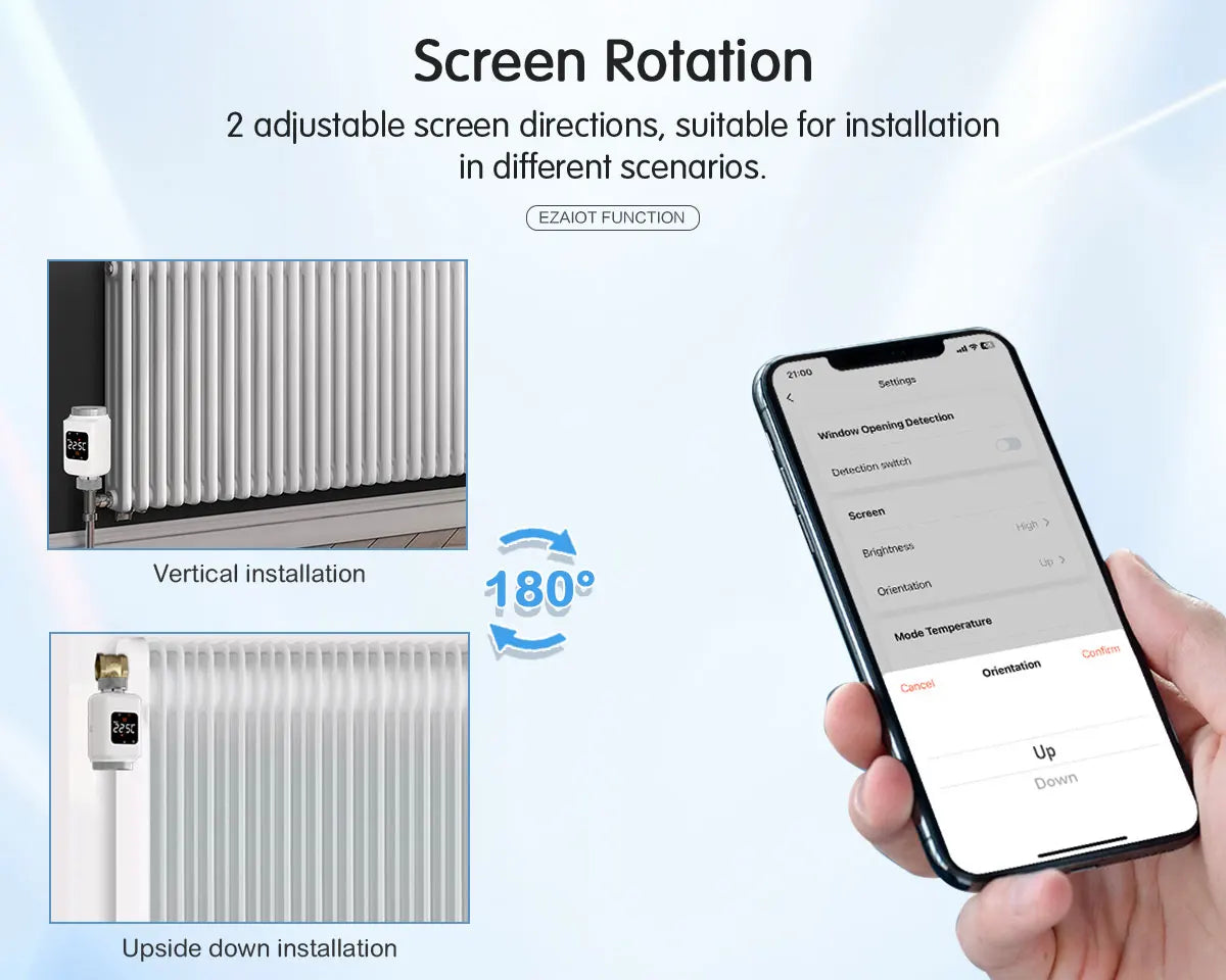Tuya Smart WiFi Thermostatic Radiator Valve (TRV) – Programmable Temperature Controller with APP Remote Control, Compatible with Alexa & Google Home