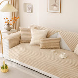 Imitation Rabbit Plush Thickened Winter Sofa Cushion Non-Slip Leather Sofa Full Cover Cover Cloth Towel