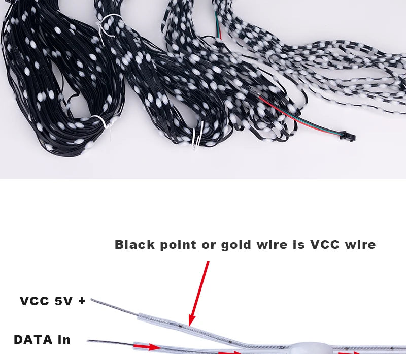 Wholesale WS2811 RGBIC Dream Color LED Strip Lights – 5V Addressable Waterproof IP67 Fairy String Lights for Christmas Tree & Home Decoration