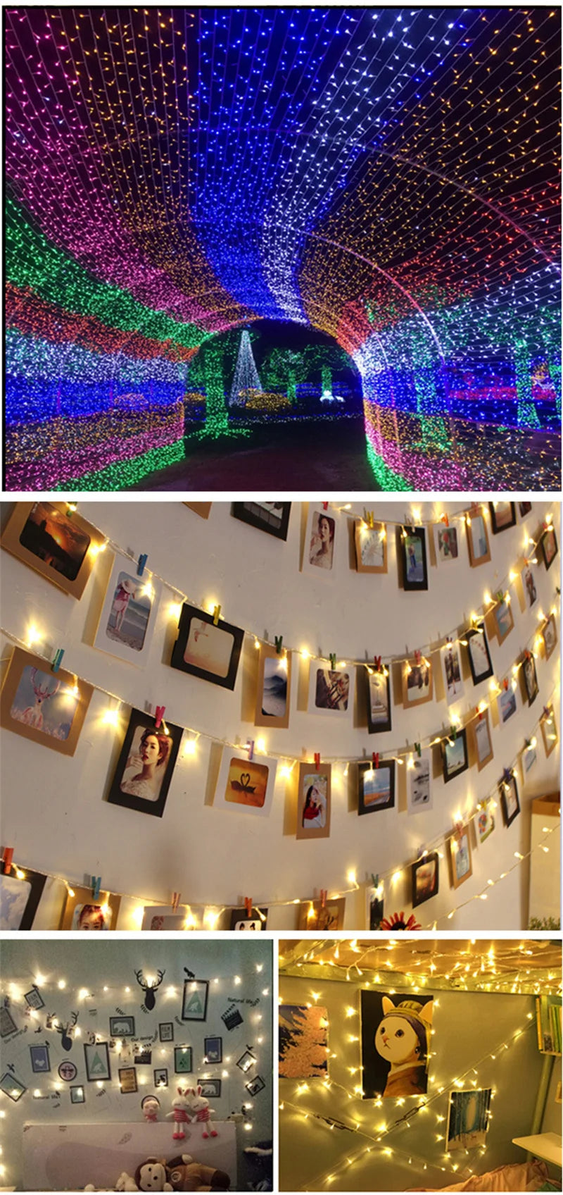 LED Garland String Lights 10M–100M – Waterproof Fairy Lights for Christmas Tree, Wedding, Party, Home & Outdoor Decoration (220V EU Plug)