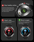 2025 Outdoor Military Smart Watch – Built-in GPS, Compass, Altimeter, Barometer, 3ATM Waterproof Rugged AMOLED Smartwatch with Bluetooth Call