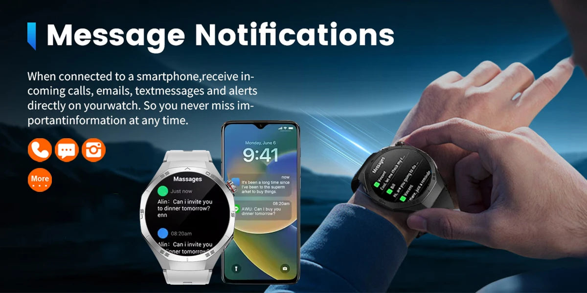 2025 GUHUAVMI GT5 Pro Smart Watch for Men – 1.52” HD AMOLED Display, GPS Motion Tracking, Heart Rate Monitor, Bluetooth Call, IP68 Waterproof Fitness Smartwatch
