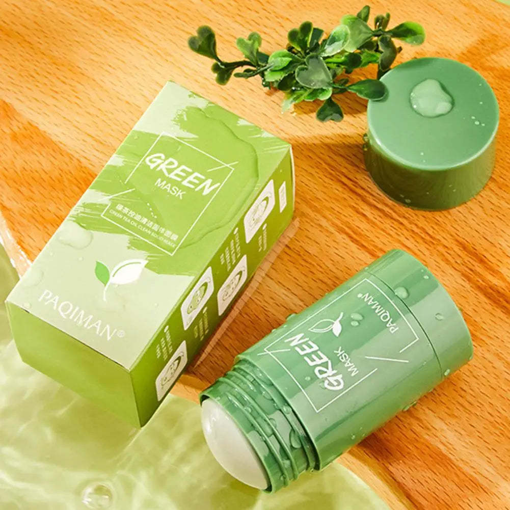 Green Tea Cleansing Stick Mask Face Clean Mask Shrink Pores Smoothing Skincare Moisturizing Deep Cleansing Mask Skin Care