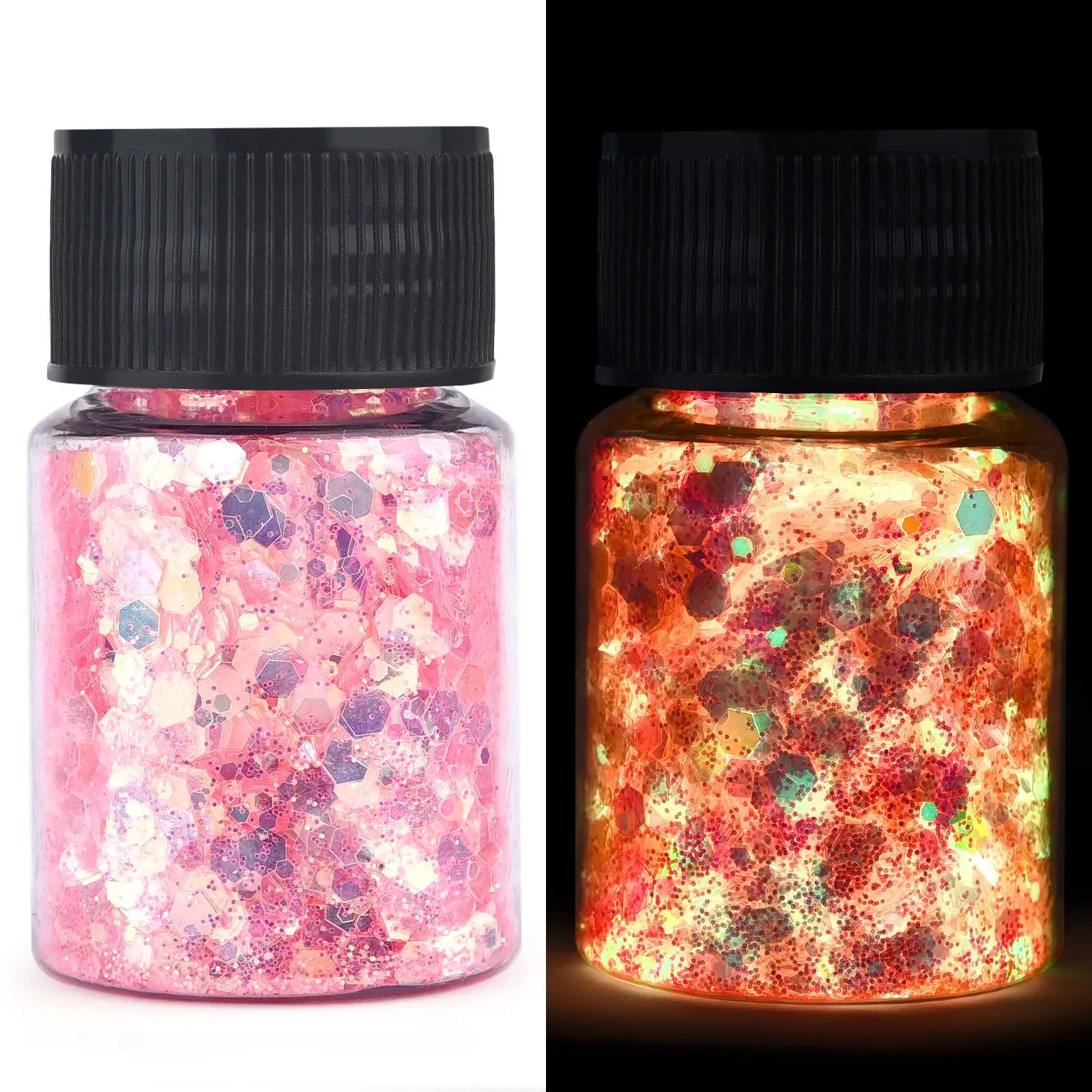 Luminous Glow-in-the-Dark Sequins – Hexagon Epoxy Resin Glitter Pigment for DIY Jewelry, Nail Art, and Silicone Mold Crafts