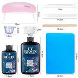 100g/250g Clear UV Resin Hard Type – One-Minute Fast Curing Epoxy Resin Glue for Casting Molds, Jewelry, Coating & DIY Crafts (UV/Solar Cure)