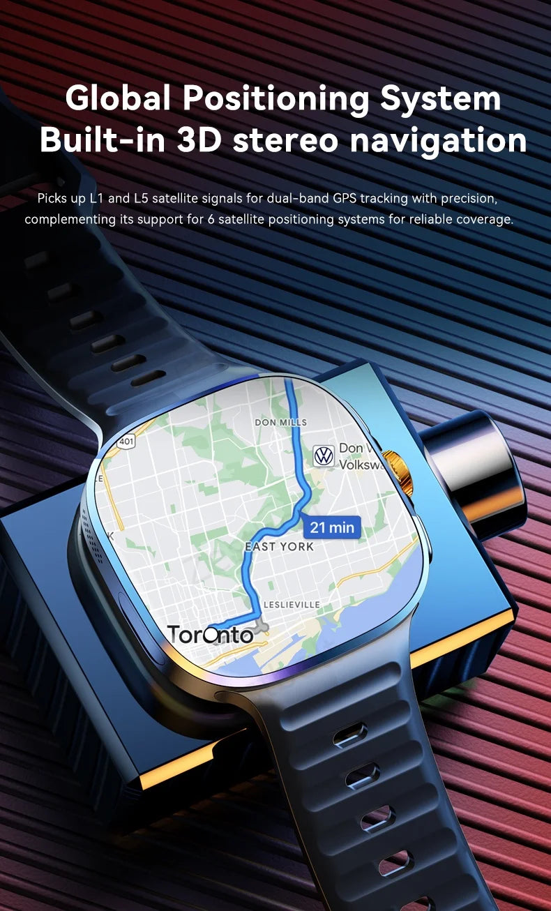 Original M99 5G Android Smartwatch – 2.4” AMOLED Display, 4G/5G SIM Card Support, GPS WiFi, 190° Rotating Camera, Android 10 Smart Watch with Game & Fitness Features