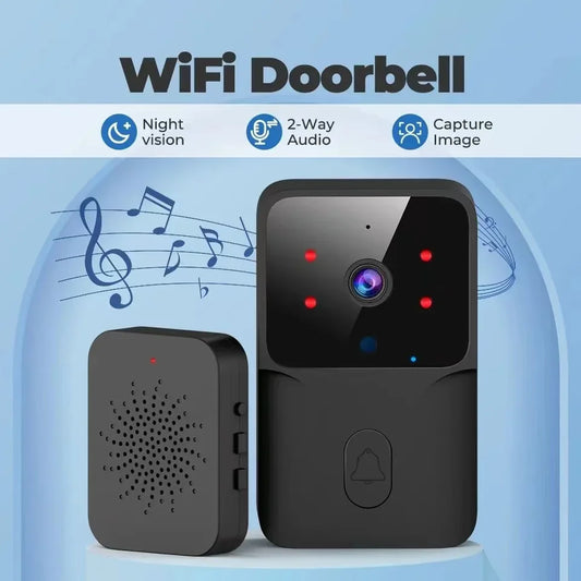 Tuya Smart WiFi Video Doorbell with Camera – Wireless HD Outdoor Security Door Bell, Motion Detection, IR Night Vision, Two-Way Audio & App Control (Works with Alexa & Google Home)