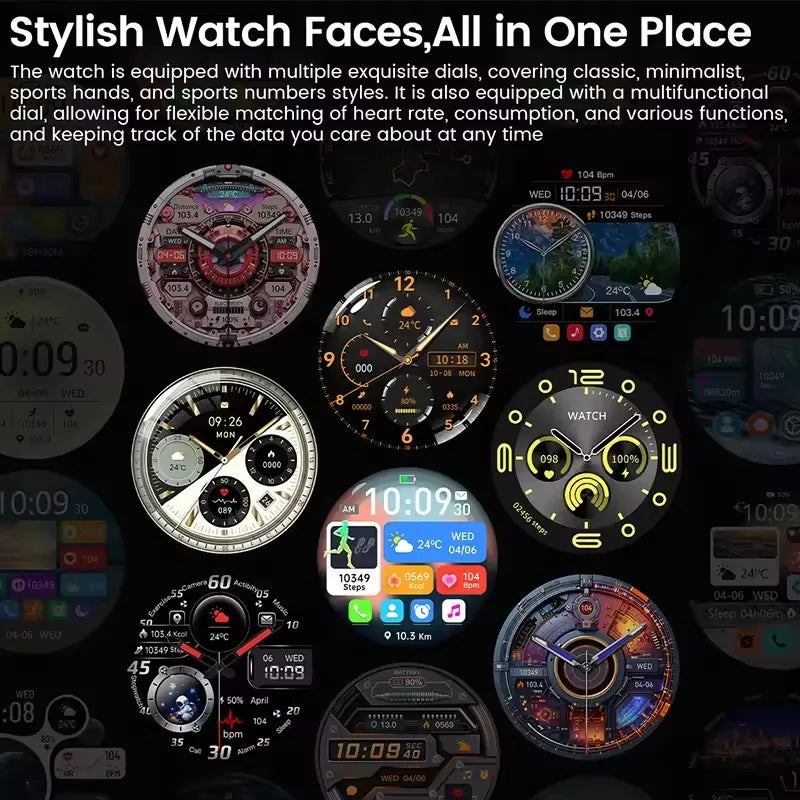 2025 GUHUAVMI GT5 Pro Smart Watch for Men – 1.52” HD AMOLED Display, GPS Motion Tracking, Heart Rate Monitor, Bluetooth Call, IP68 Waterproof Fitness Smartwatch