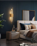 LED Bedroom Wall Lamp Wall Sconces Copper Line Pipe Acrylic Lampshade Indoor Lighting for Living Room Corridor Light Fixture